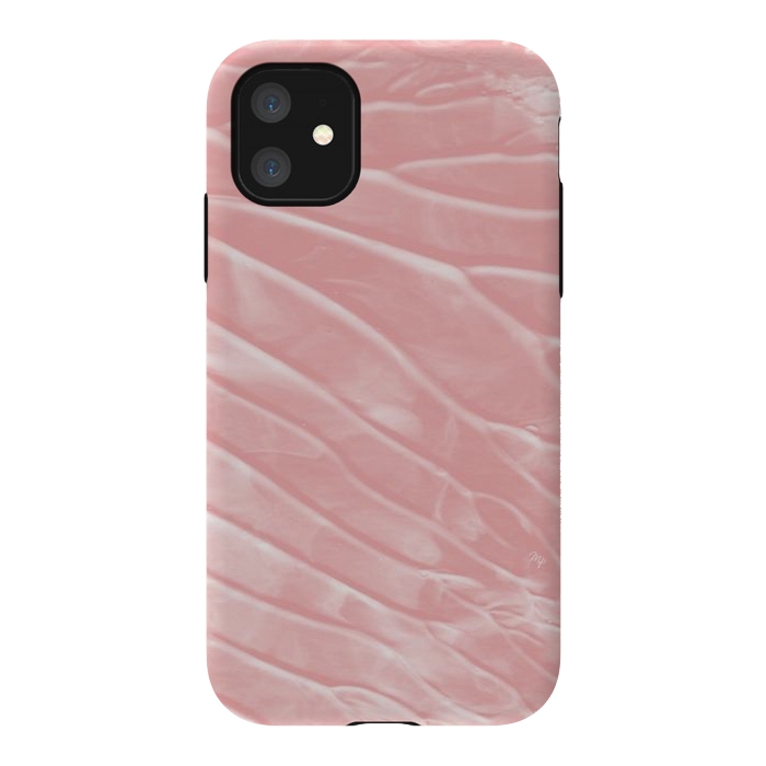 iPhone 11 StrongFit Elegant Organic pink paint by Martina