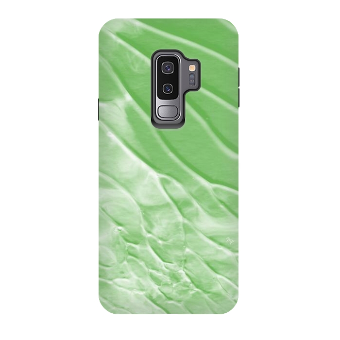 Galaxy S9 plus StrongFit Modern organic green paint by Martina