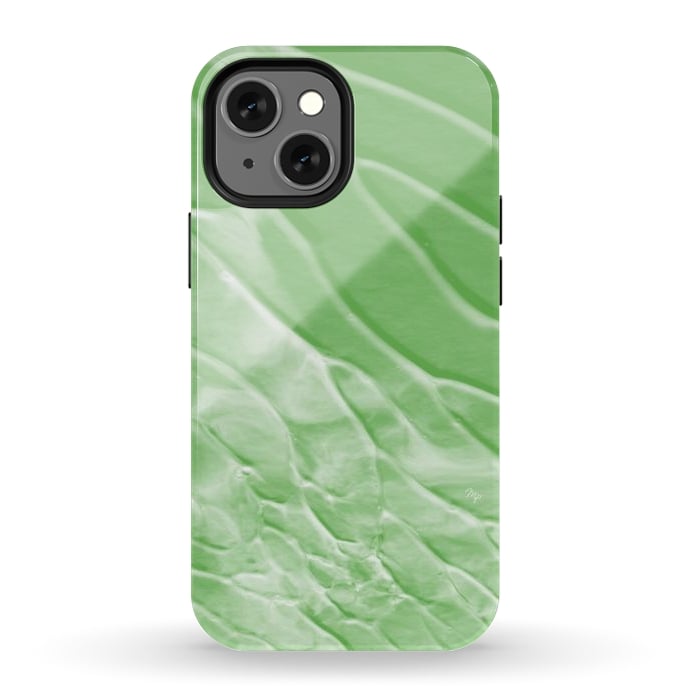 iPhone 12 mini StrongFit Modern organic green paint by Martina