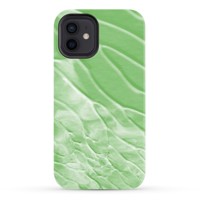 iPhone 12 StrongFit Modern organic green paint by Martina