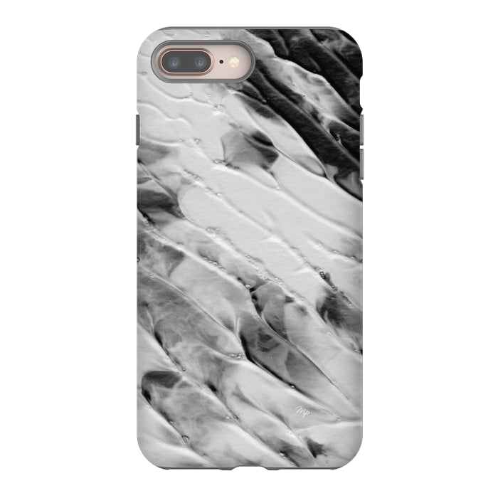 iPhone 7 plus StrongFit Modern organic black and white paint by Martina