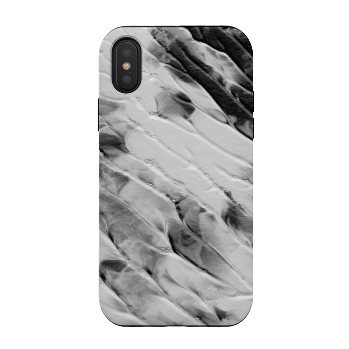 iPhone Xs / X StrongFit Modern organic black and white paint by Martina