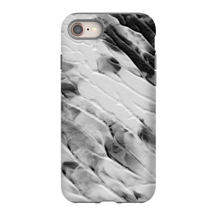 iPhone 8 StrongFit Modern organic black and white paint by Martina