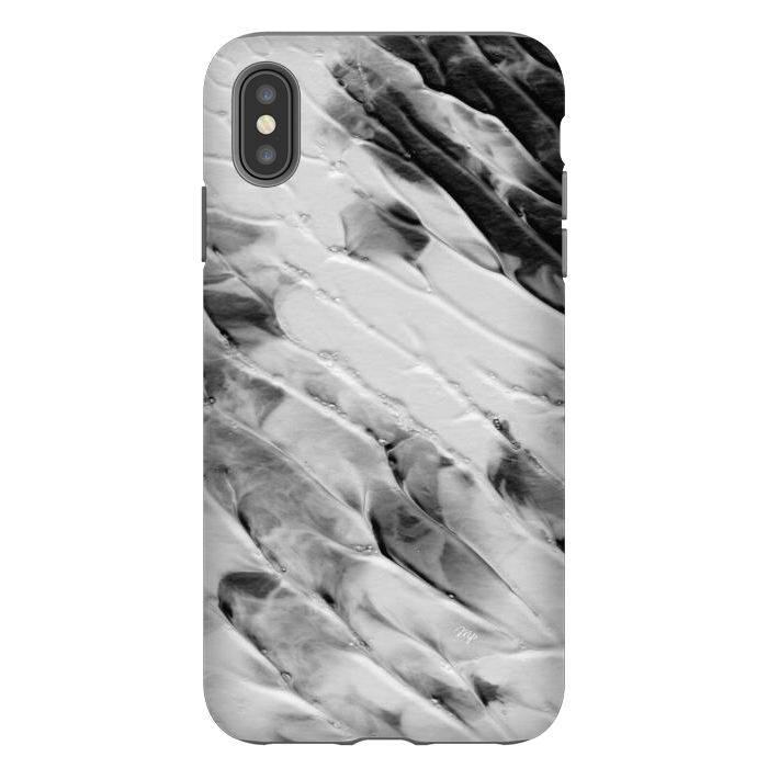 iPhone Xs Max StrongFit Modern organic black and white paint by Martina