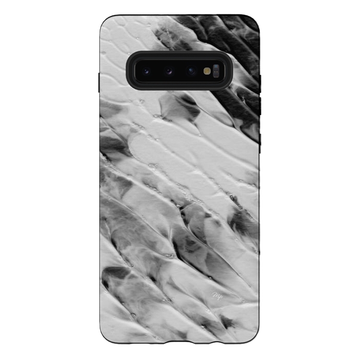 Galaxy S10 plus StrongFit Modern organic black and white paint by Martina