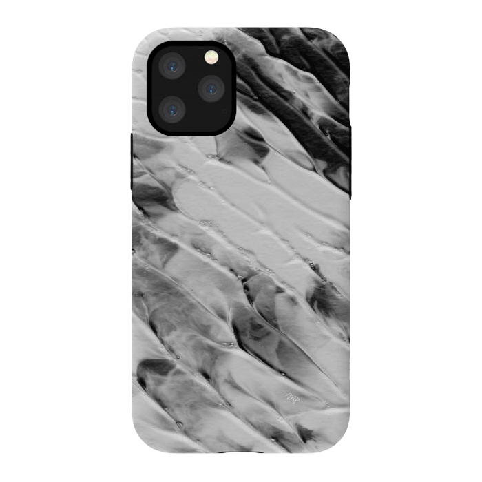 iPhone 11 Pro StrongFit Modern organic black and white paint by Martina
