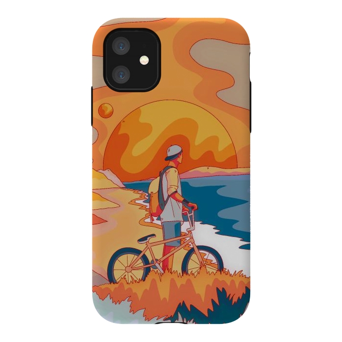 iPhone 11 StrongFit Beach BIker by Steve Wade (Swade)