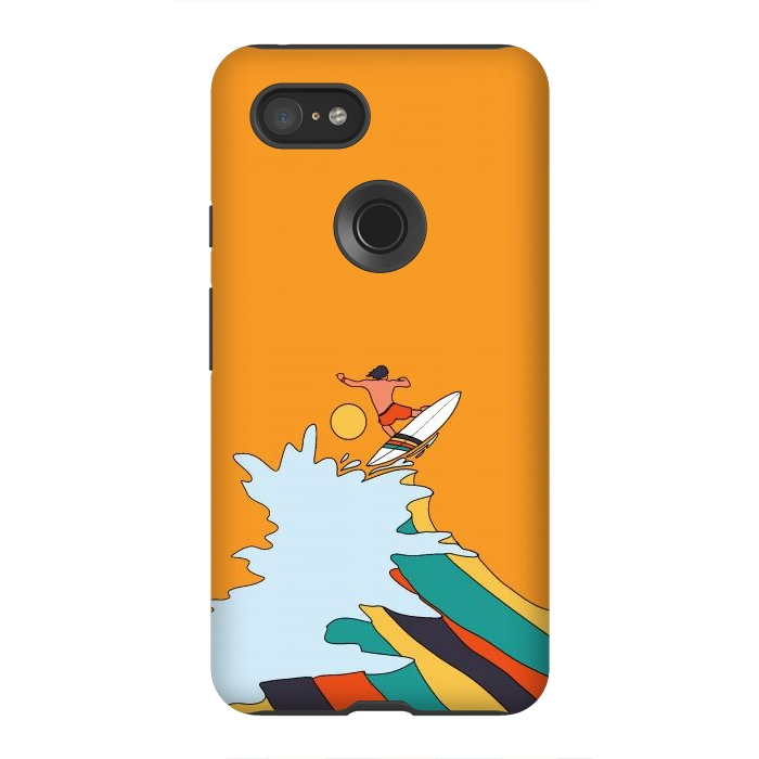 Pixel 3XL StrongFit Ride the surf by Steve Wade (Swade)