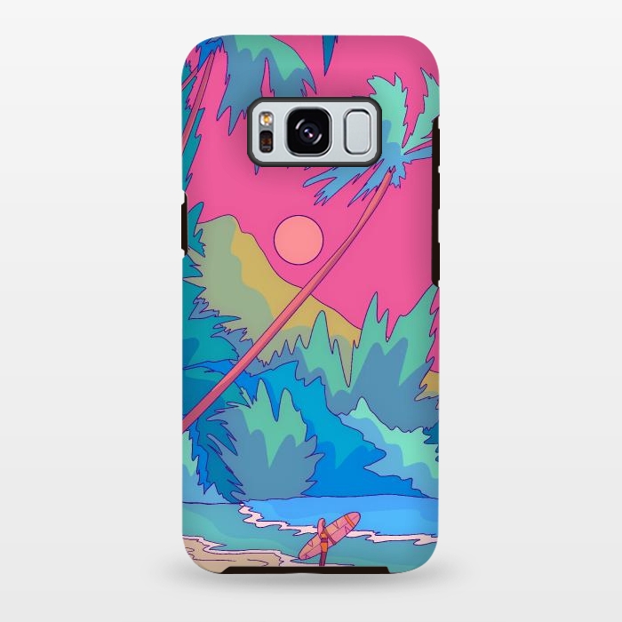 Galaxy S8 plus StrongFit Pink sky beach by Steve Wade (Swade)