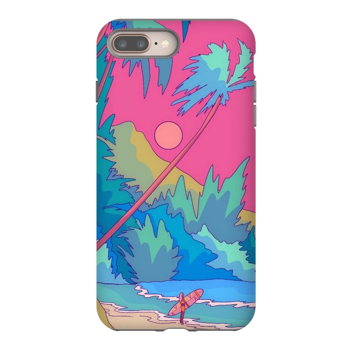 iPhone 8 plus StrongFit Pink sky beach by Steve Wade (Swade)