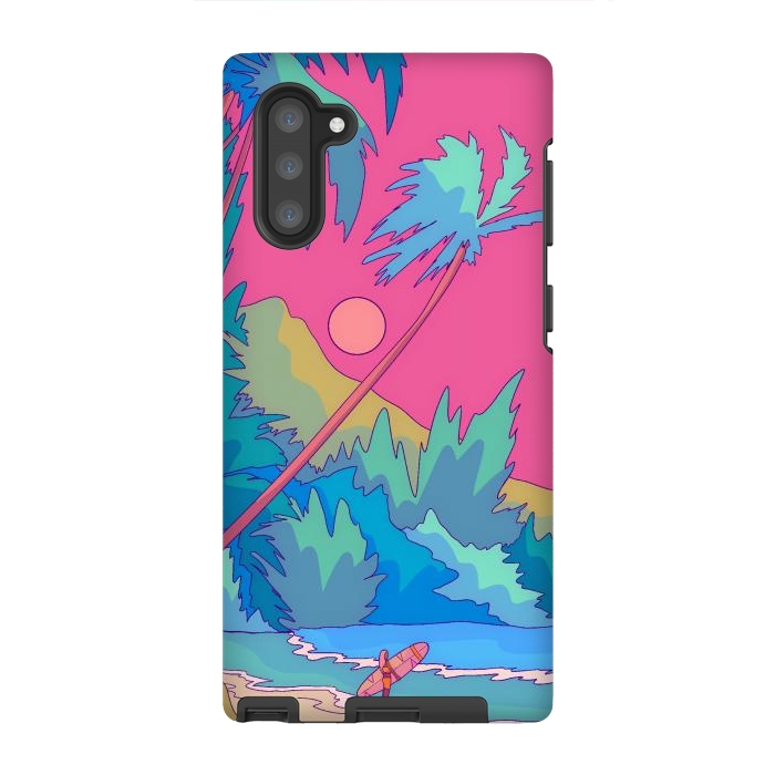 Galaxy Note 10 StrongFit Pink sky beach by Steve Wade (Swade)