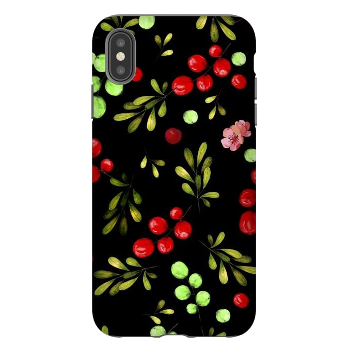 iPhone Xs Max StrongFit Berries Pattern by Bledi
