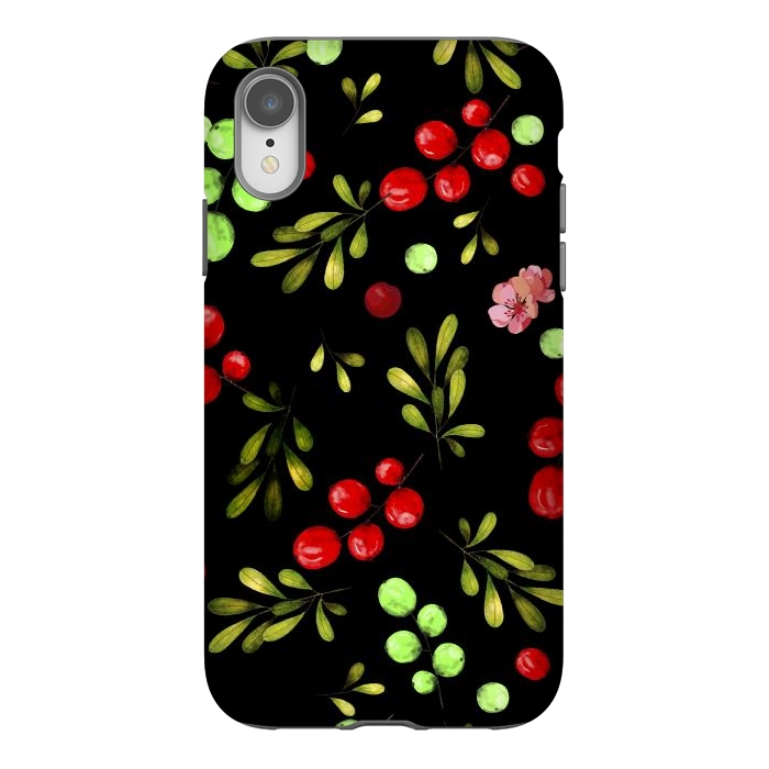 iPhone Xr StrongFit Berries Pattern by Bledi
