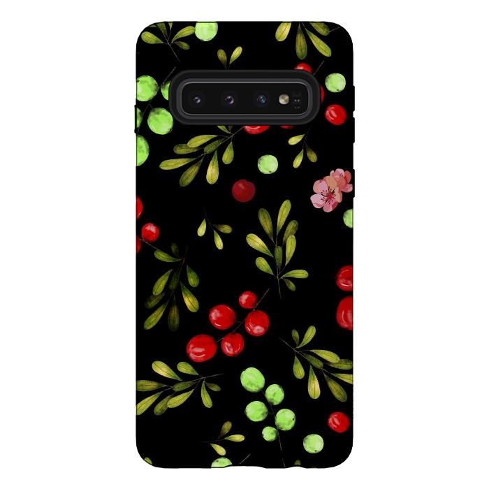 Galaxy S10 StrongFit Berries Pattern by Bledi