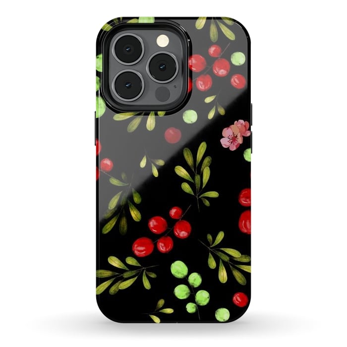 iPhone 13 pro StrongFit Berries Pattern by Bledi