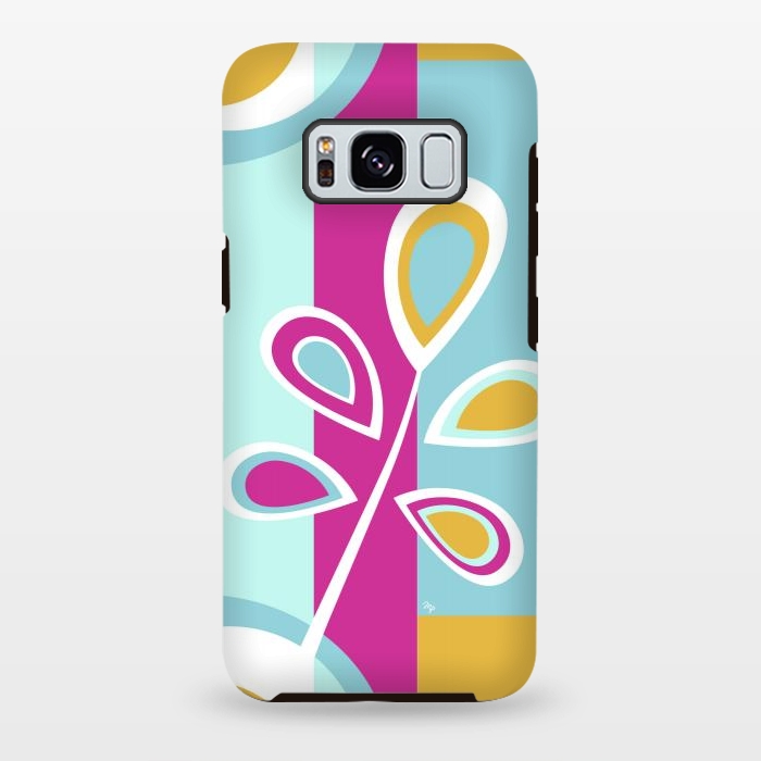 Galaxy S8 plus StrongFit Cool retro flower by Martina