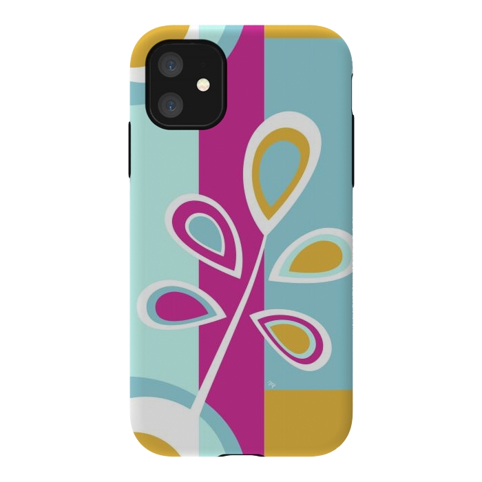 iPhone 11 StrongFit Cool retro flower by Martina