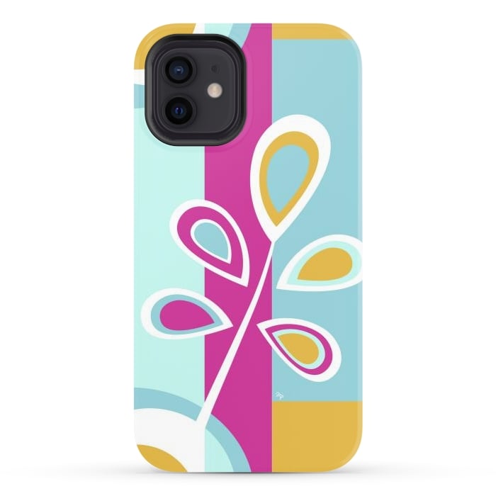 iPhone 12 StrongFit Cool retro flower by Martina