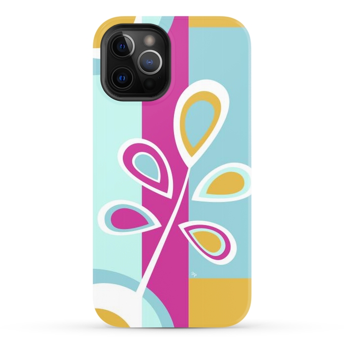 iPhone 12 Pro StrongFit Cool retro flower by Martina