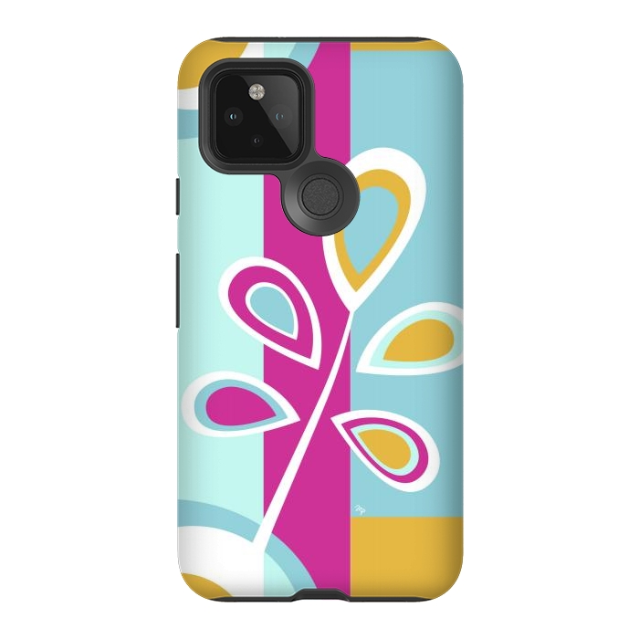 Pixel 5 StrongFit Cool retro flower by Martina