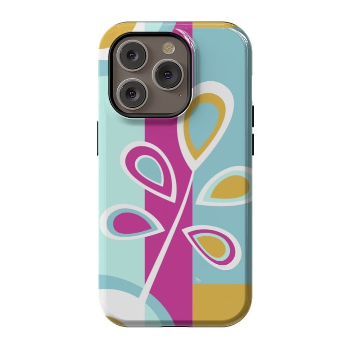 iPhone 14 Pro StrongFit Cool retro flower by Martina
