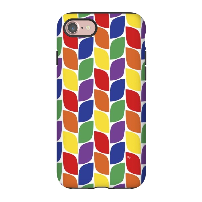 iPhone 7 StrongFit Funky retro leaves by Martina