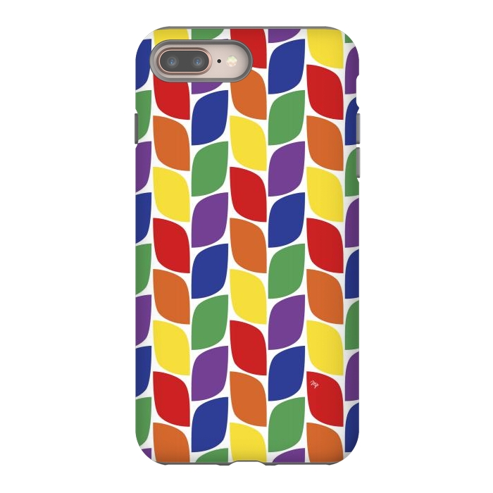 iPhone 7 plus StrongFit Funky retro leaves by Martina