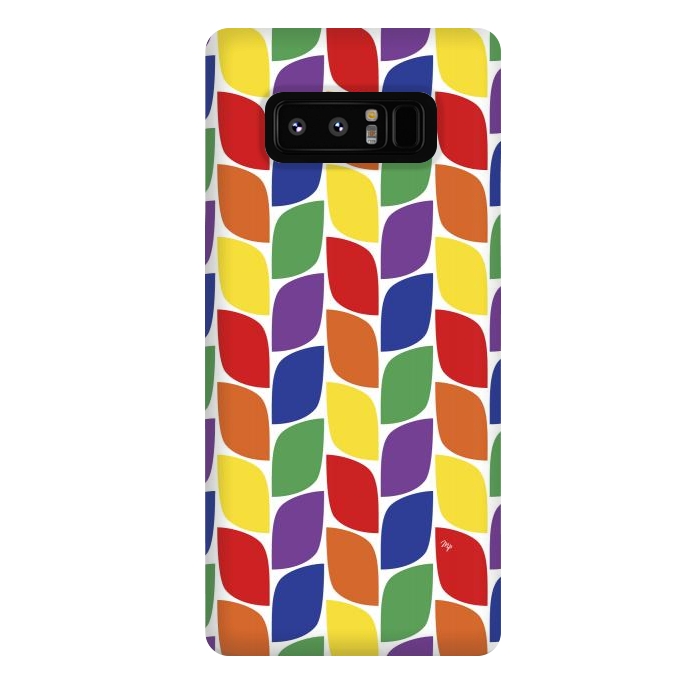 Galaxy Note 8 StrongFit Funky retro leaves by Martina