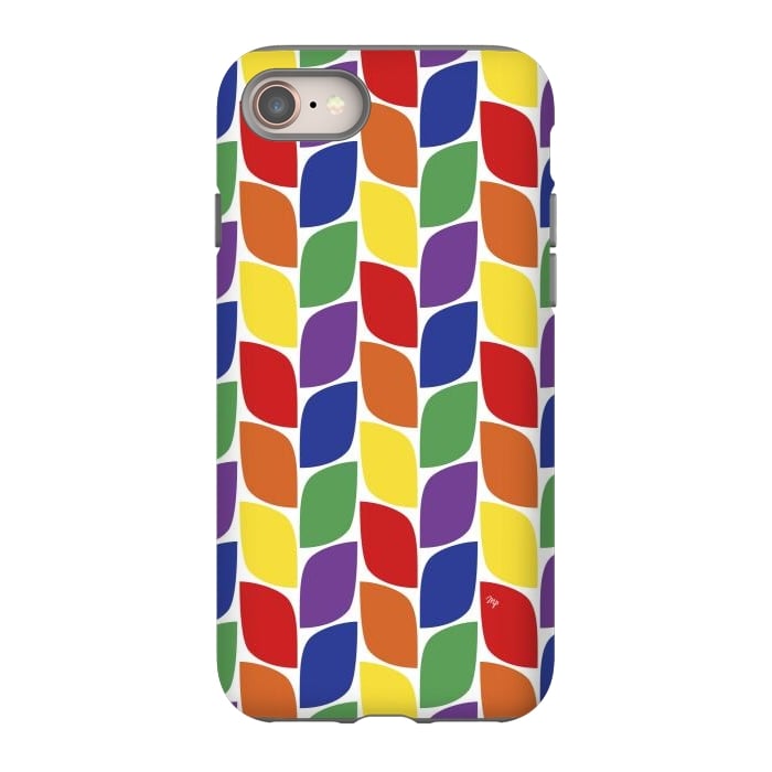 iPhone 8 StrongFit Funky retro leaves by Martina