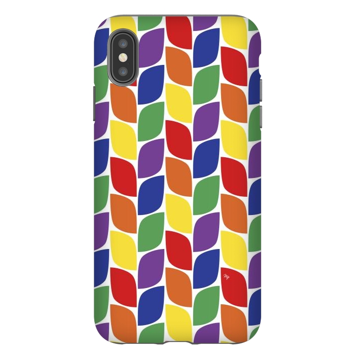iPhone Xs Max StrongFit Funky retro leaves by Martina