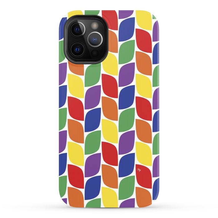 iPhone 12 Pro StrongFit Funky retro leaves by Martina
