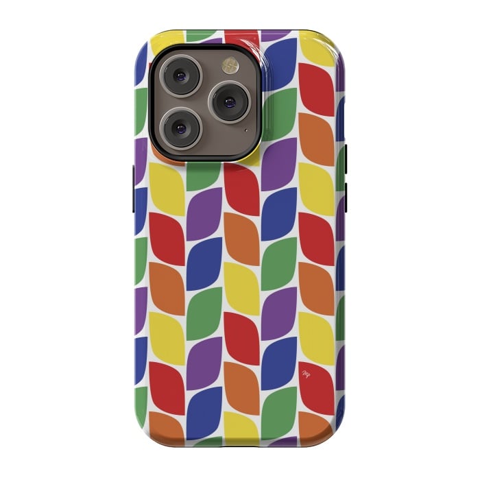 iPhone 14 Pro StrongFit Funky retro leaves by Martina
