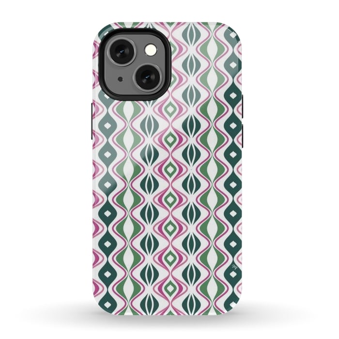 iPhone 12 mini StrongFit Pretty abstract waves by Martina