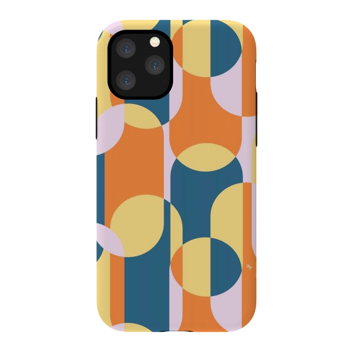 iPhone 11 Pro StrongFit Retro graphic shapes by Martina