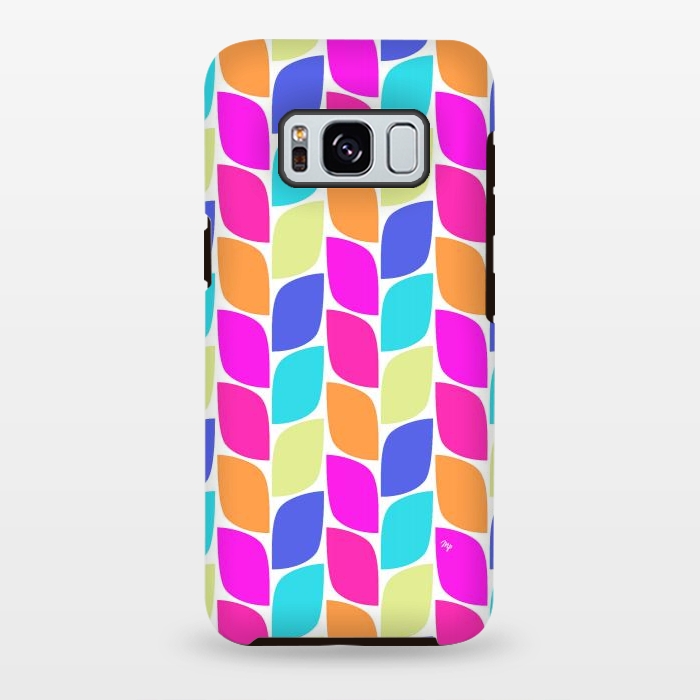 Galaxy S8 plus StrongFit Funky neon leaves by Martina