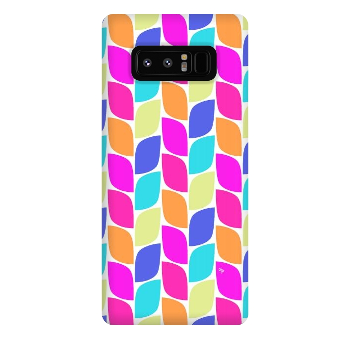 Galaxy Note 8 StrongFit Funky neon leaves by Martina