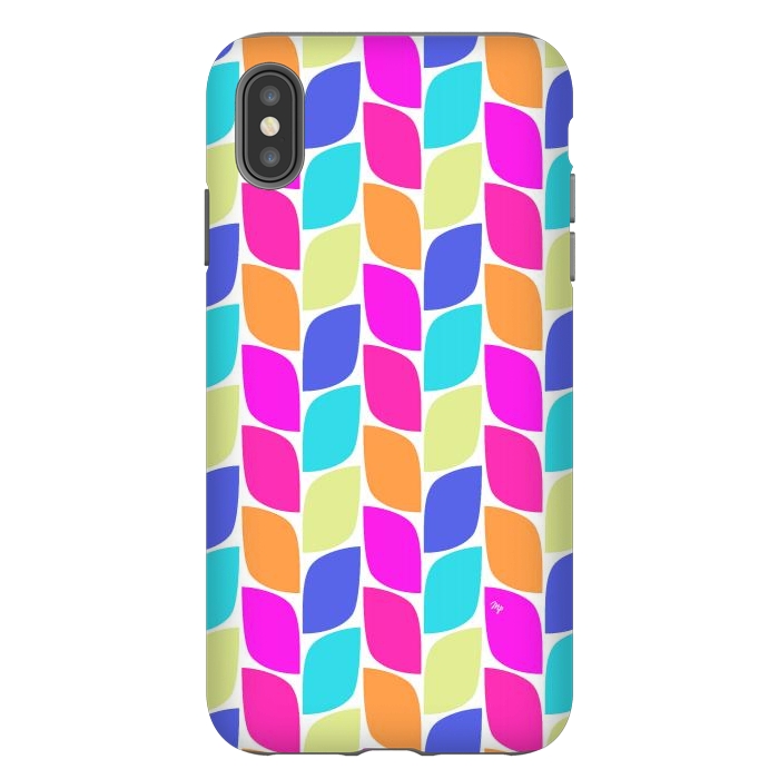 iPhone Xs Max StrongFit Funky neon leaves by Martina