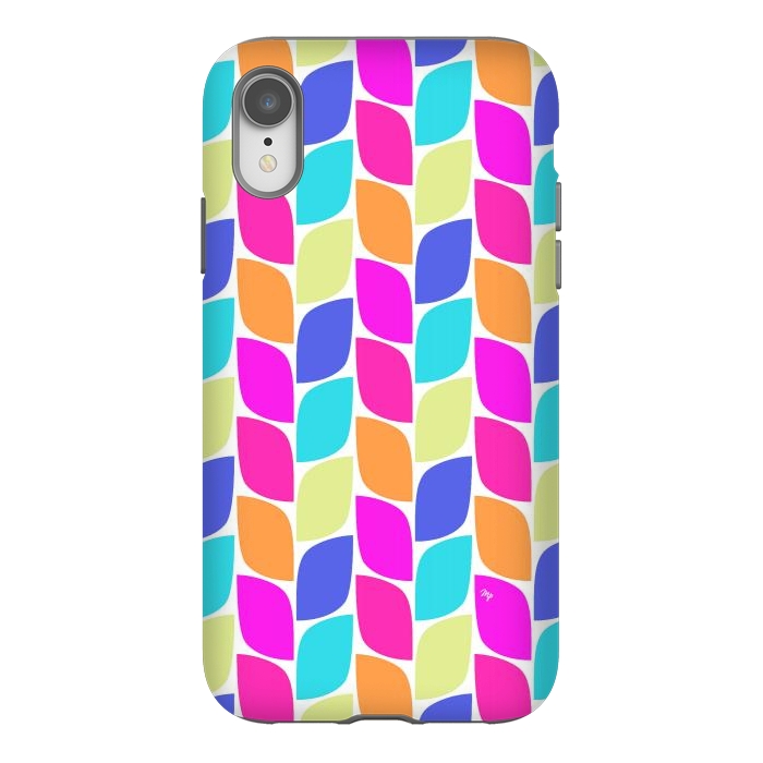 iPhone Xr StrongFit Funky neon leaves by Martina