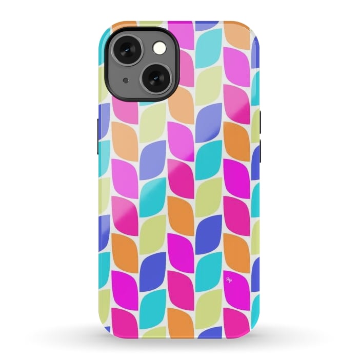 iPhone 13 StrongFit Funky neon leaves by Martina