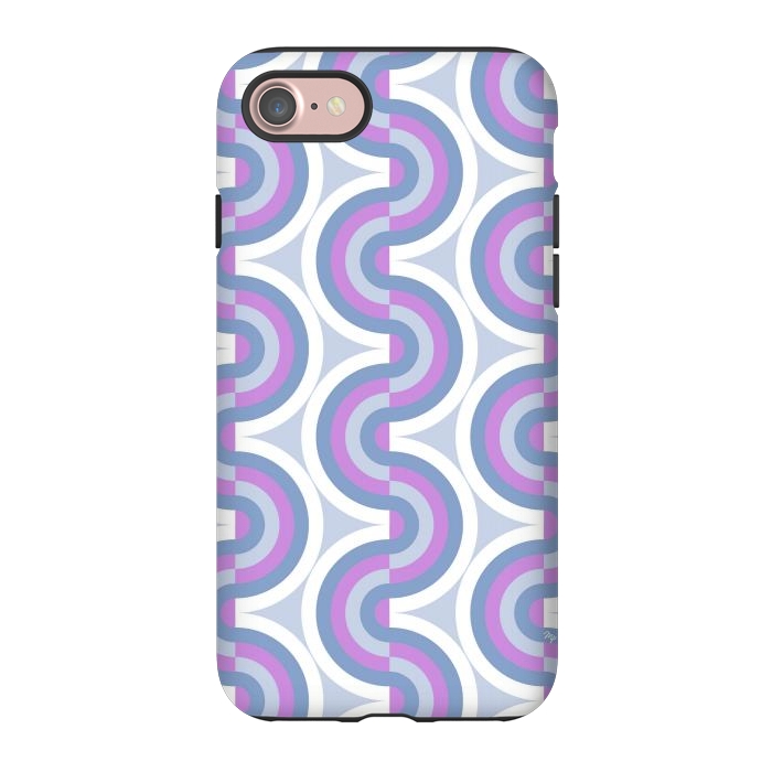 iPhone 7 StrongFit Funky purple waves by Martina