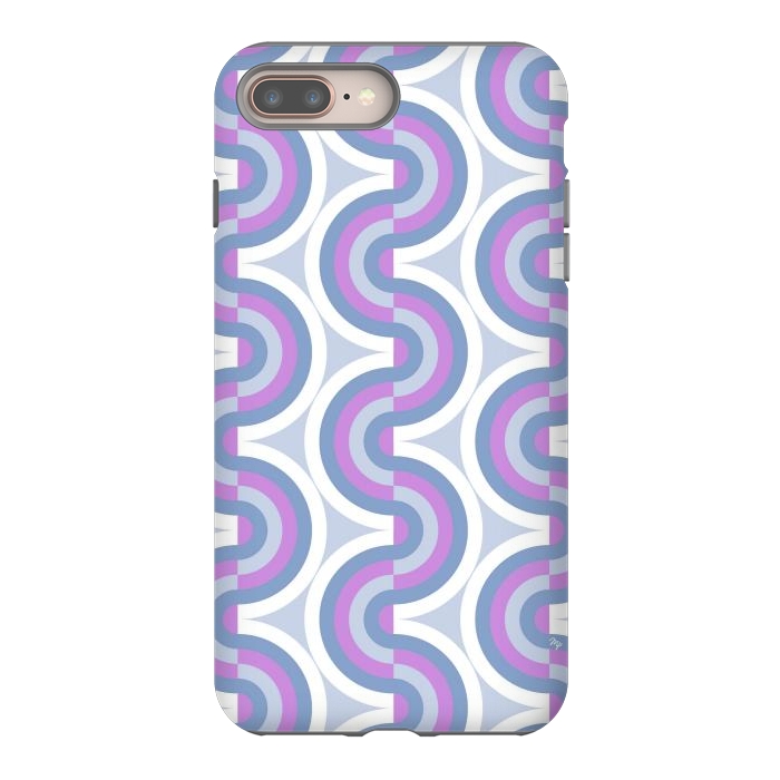 iPhone 7 plus StrongFit Funky purple waves by Martina