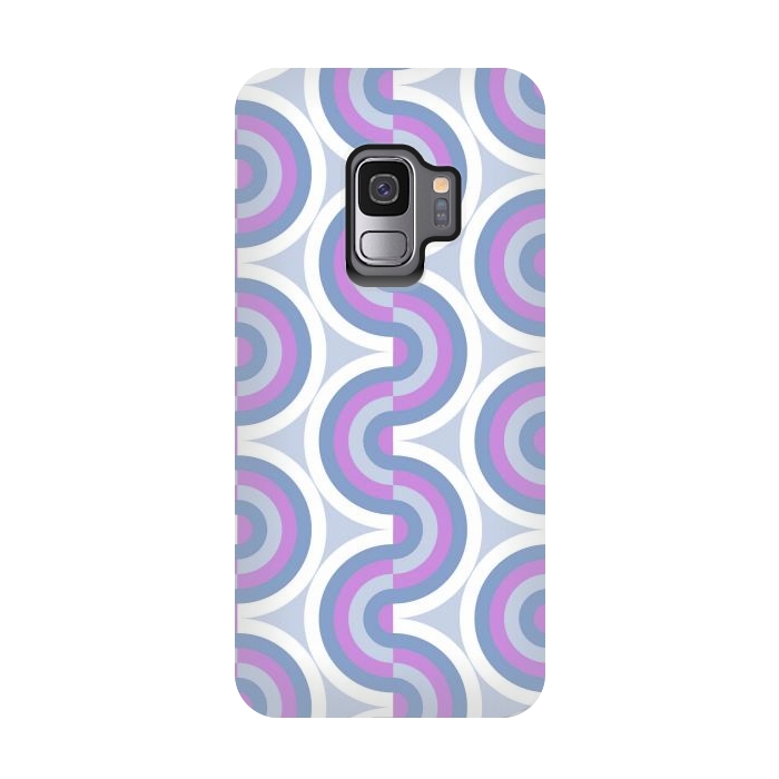 Galaxy S9 StrongFit Funky purple waves by Martina