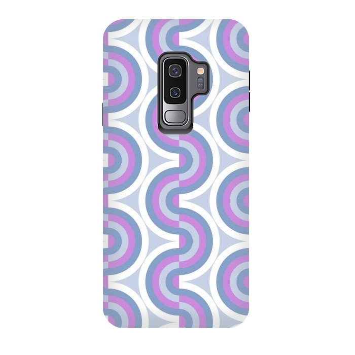 Galaxy S9 plus StrongFit Funky purple waves by Martina