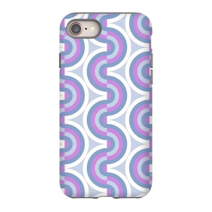 iPhone 8 StrongFit Funky purple waves by Martina