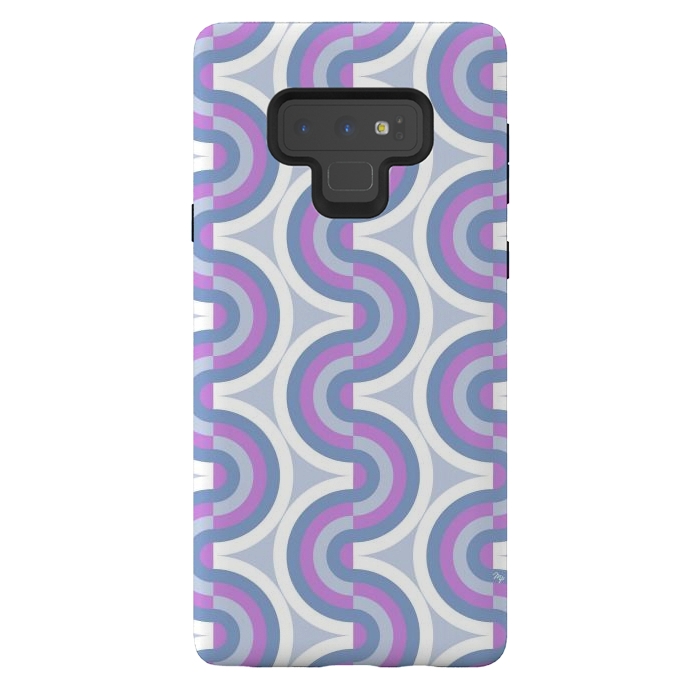 Galaxy Note 9 StrongFit Funky purple waves by Martina