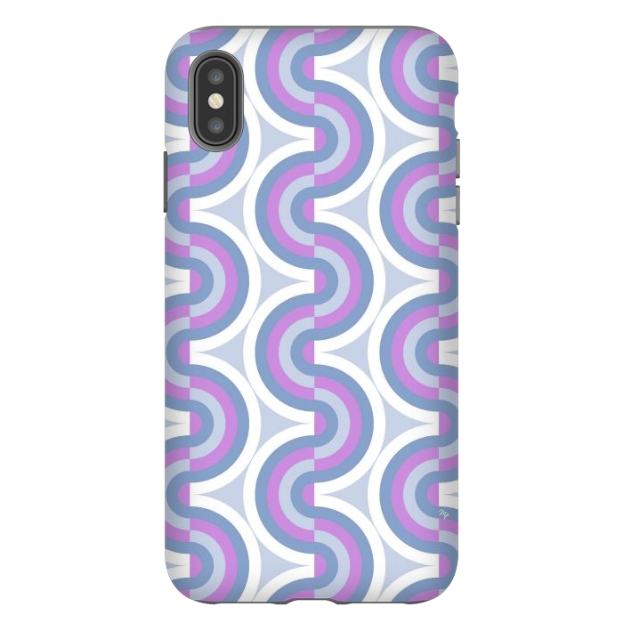 iPhone Xs Max StrongFit Funky purple waves by Martina