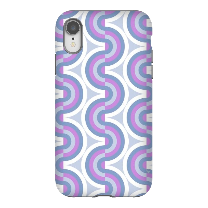 iPhone Xr StrongFit Funky purple waves by Martina