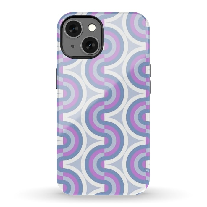 iPhone 13 StrongFit Funky purple waves by Martina