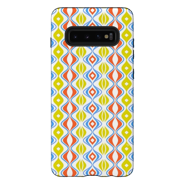 Galaxy S10 plus StrongFit Folkloric retro waves by Martina