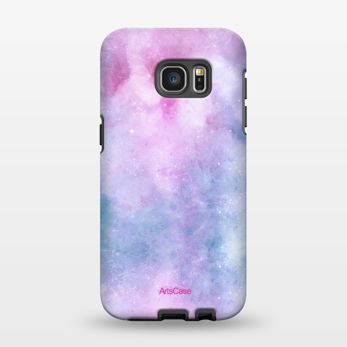 Galaxy S7 EDGE StrongFit Candy Blue and Pink  by ArtsCase